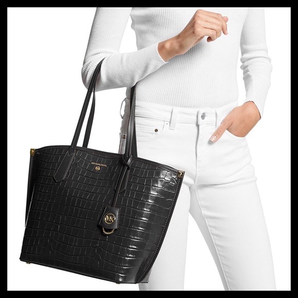 MICHAEL KORS Large Jane Croc Embossed Leather Tote - Picture 7 of 9